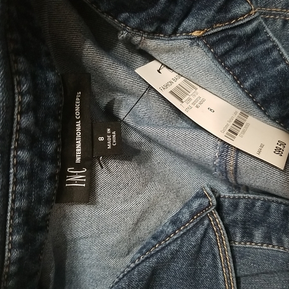 INC Sleeveless Denim Shirtdress - 8 - Picture 5 of 8